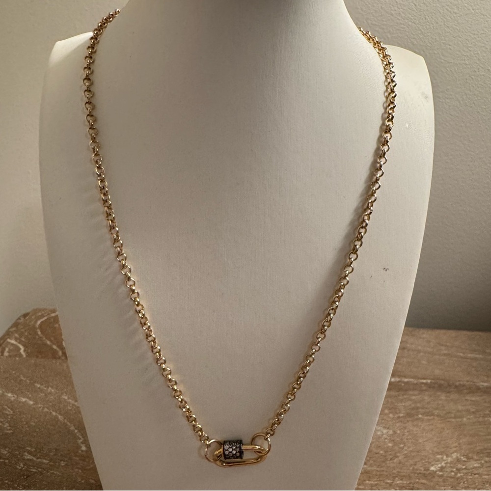 Jennifer Tuton Crystal Lock Necklace - NWT!